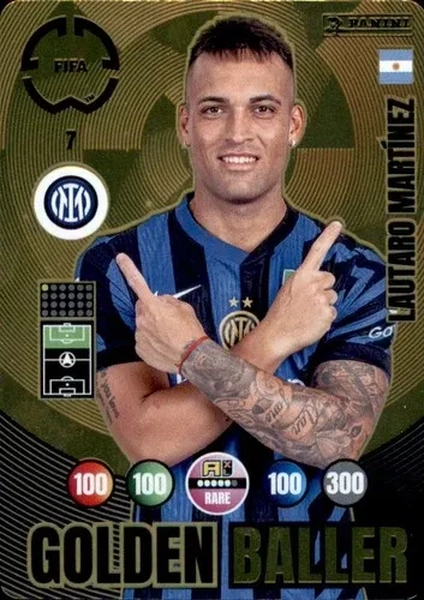 rare soccer cards Trading Card Football-Lautaro Martínez-FC Internazionale Milano-Panini Club  World Cup Adrenalyn XL 2025-#007-RARE / Golden Baller