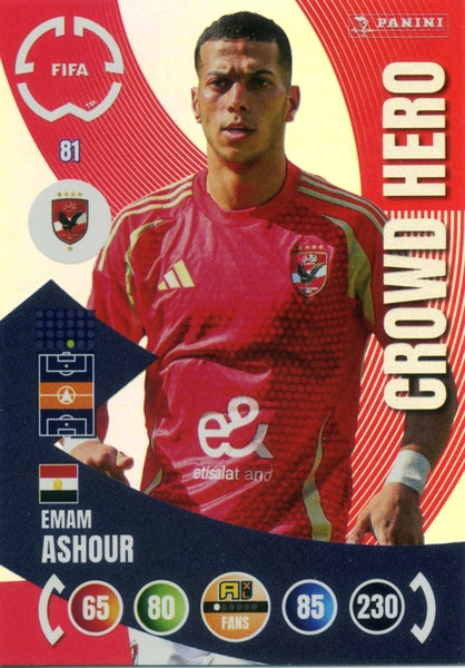 Cromo Trading Card Fútbol-Hussein Elshahat-Al Ahly FC-Panini Club World Cup Adrenalyn XL 2025-#080-CORE / Team Mate