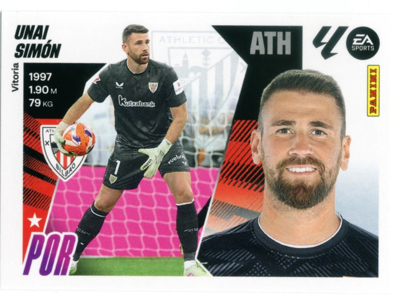 Unai Simón - Athletic Club - Panini Liga Este  - 2025 - 2026 - #003 - Básico