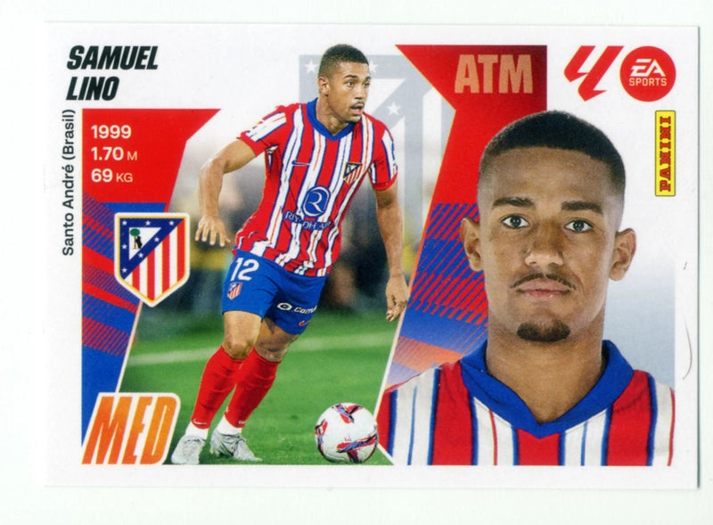 Samuel Lino - Atlético de Madrid - Panini Liga Este  - 2025 - 2026 - #015 - Básico