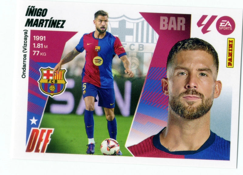 Íñigo Martínez - FC Barcelona - Panini Liga Este  - 2025 - 2026 - #007 - Básico