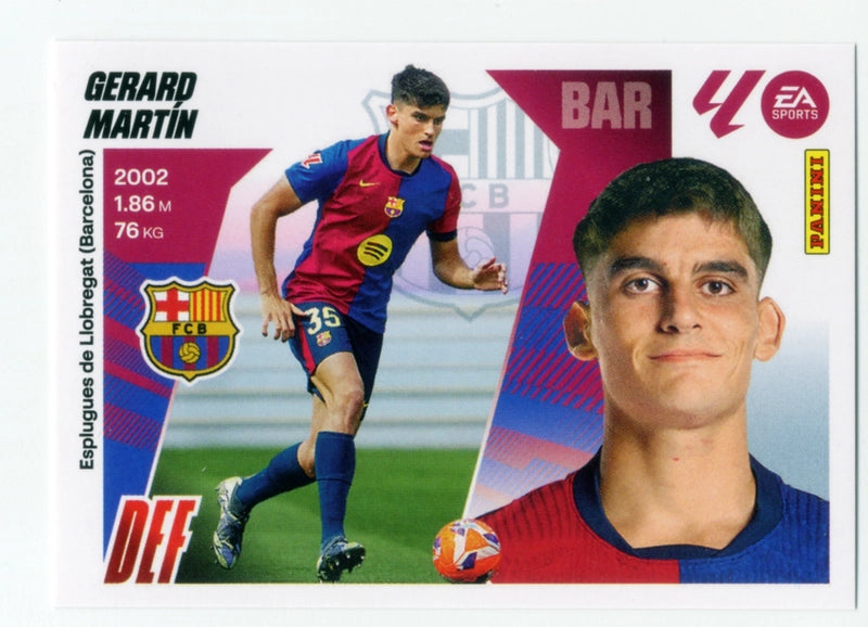 シェケレ　MARCOS CHINA BARSIL 産 Cromo Trading Card Fútbol-Gerard Martín-FC Barcelona-Panini Liga
