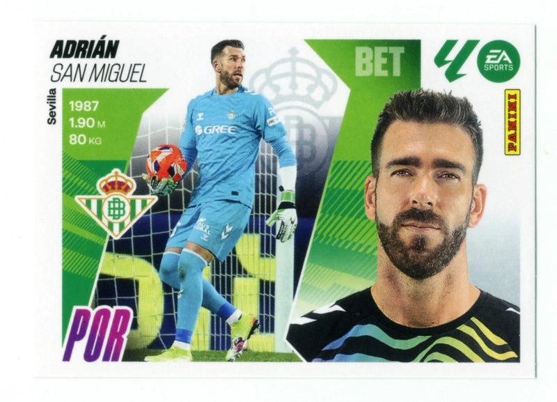 Adrián - Real Betis - Panini Liga Este  - 2025 - 2026 - #004 - Básico