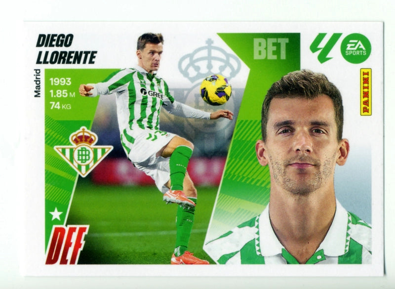 Diego Llorente - Real Betis - Panini Liga Este  - 2025 - 2026 - #008 - Básico