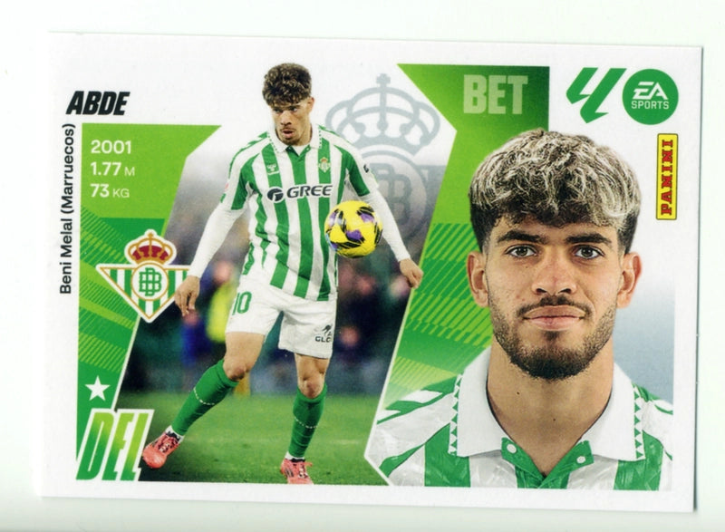 Abde - Real Betis - Panini Liga Este  - 2025 - 2026 - #018 - Básico