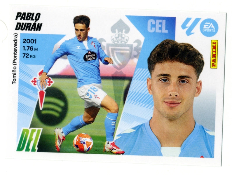 Cromo Trading Card Fútbol-Pablo Durán-RC Celta-Panini Liga Este