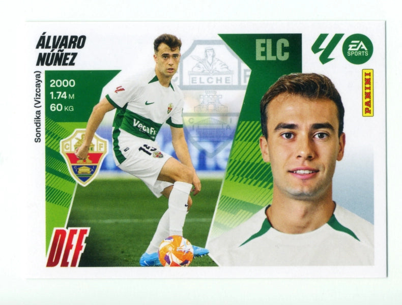 Álvaro Núñez - Elche CF - Panini Liga Este  - 2025 - 2026 - #005 - Básico