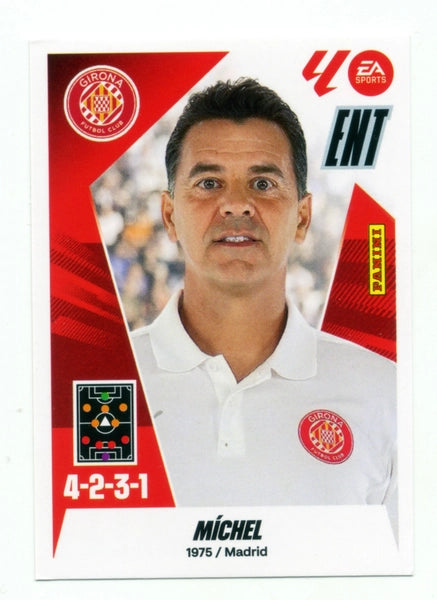 Entrenador - Michel - Girona FC - Panini Liga Este  - 2025 - 2026 - #002 - Básico