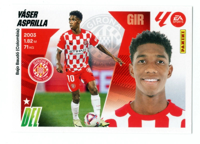 Yáser Asprilla - Girona FC - Panini Liga Este  - 2025 - 2026 - #017 - Básico