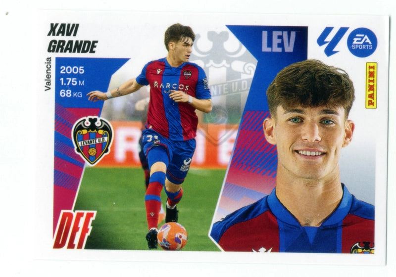 Xavi Grande - UD Levante - Panini Liga Este  - 2025 - 2026 - #005 - Básico