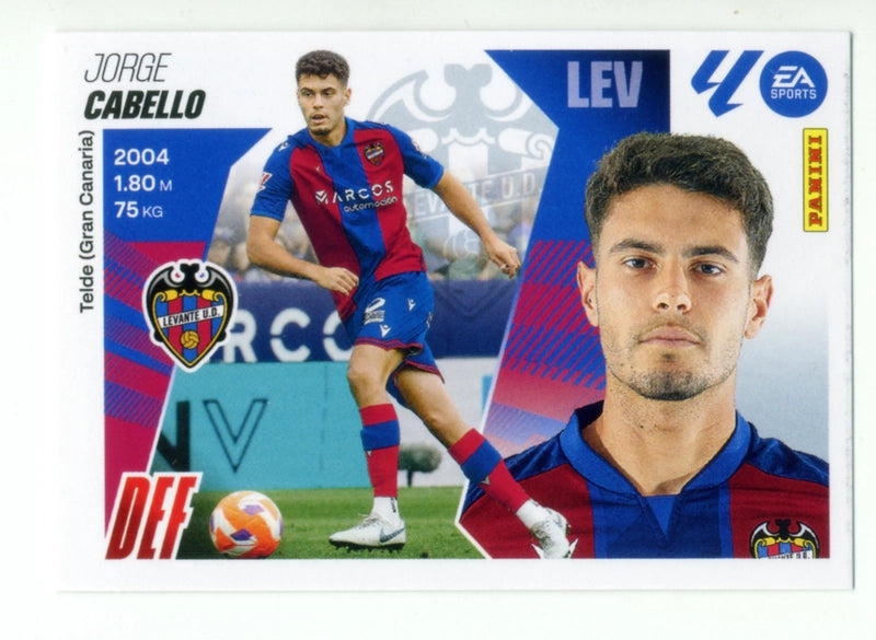 Cabello - UD Levante - Panini Liga Este  - 2025 - 2026 - #007 - Básico
