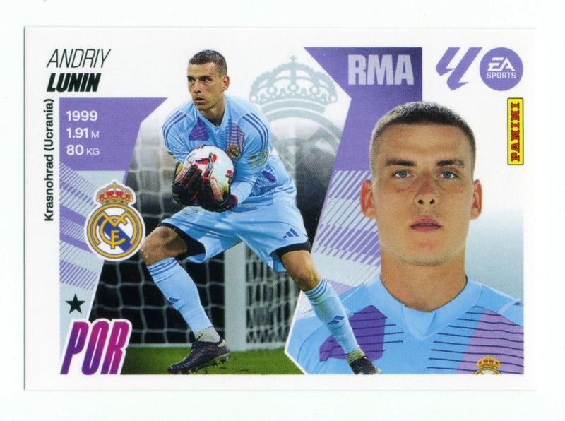 Lunin - Real Madrid  - Panini Liga Este  - 2025 - 2026 - #004 - Básico