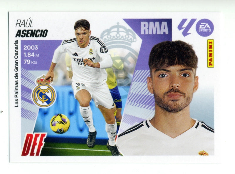 Asencio - Real Madrid  - Panini Liga Este  - 2025 - 2026 - #006 - Básico