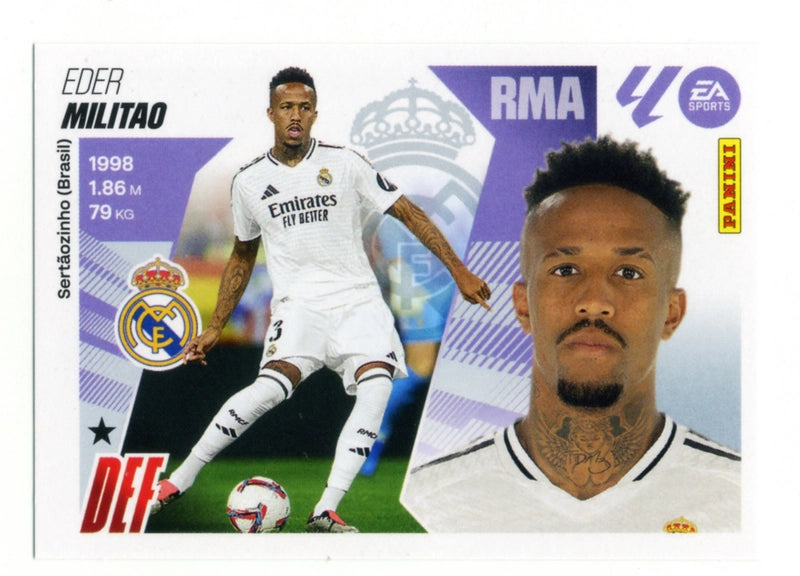 Militão - Real Madrid  - Panini Liga Este  - 2025 - 2026 - #008 - Básico