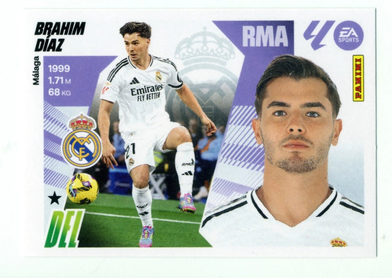 Brahim Díaz - Real Madrid  - Panini Liga Este  - 2025 - 2026 - #17A - Básico