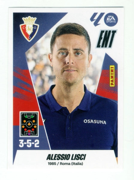 Entrenador- Alessio Lisci - CA Osasuna - Panini Liga Este  - 2025 - 2026 - #002 - Básico
