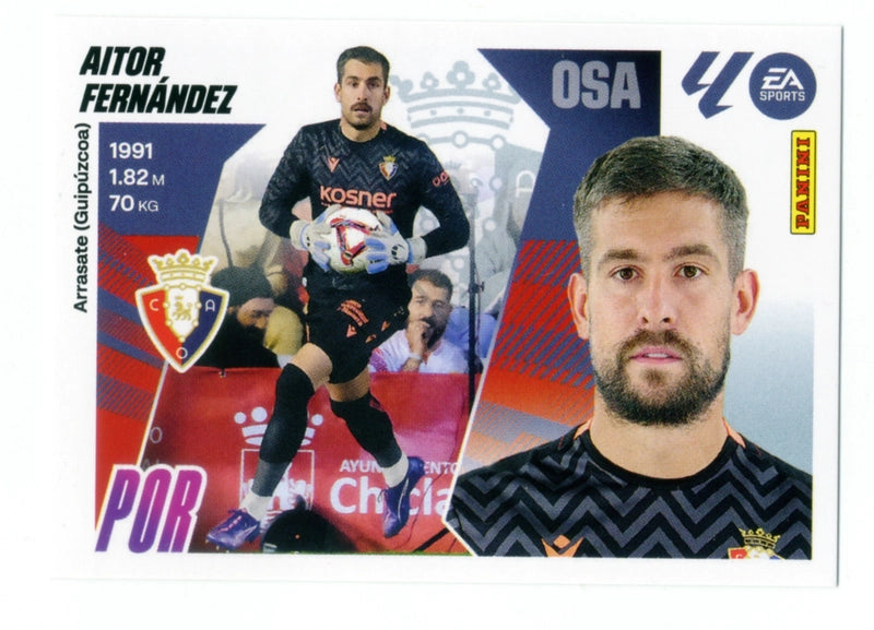 Aitor Fernández - CA Osasuna - Panini Liga Este  - 2025 - 2026 - #004 - Básico