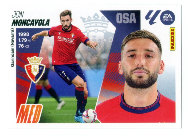 Cromo Trading Card Fútbol-Moncayola-CA Osasuna-Panini Liga Este