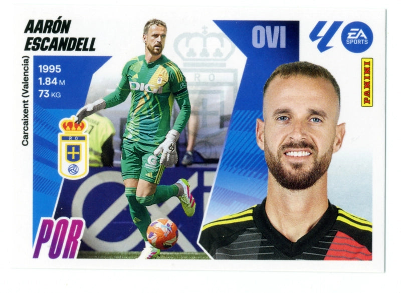Aarón Escandell - Real Oviedo - Panini Liga Este  - 2025 - 2026 - #003 - Básico