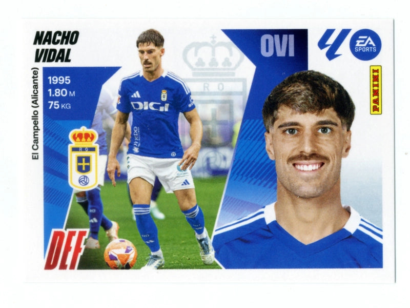 Nacho Vidal - Real Oviedo - Panini Liga Este  - 2025 - 2026 - #005 - Básico