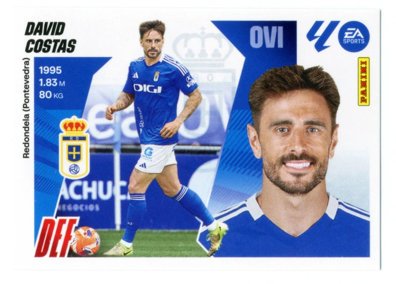 David Costas - Real Oviedo - Panini Liga Este  - 2025 - 2026 - #008 - Básico