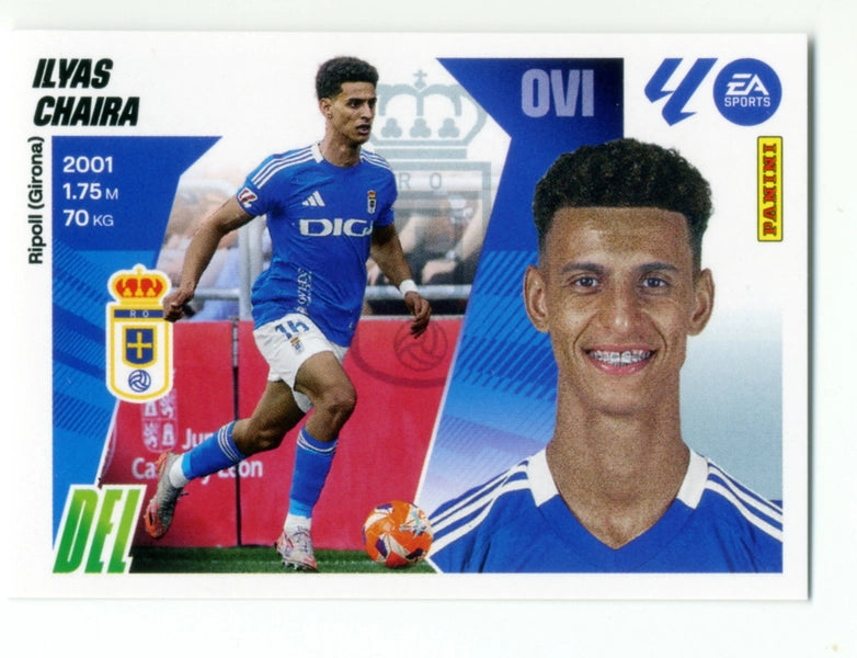 Ilyas Chaira - Real Oviedo - Panini Liga Este  - 2025 - 2026 - #18A - Básico