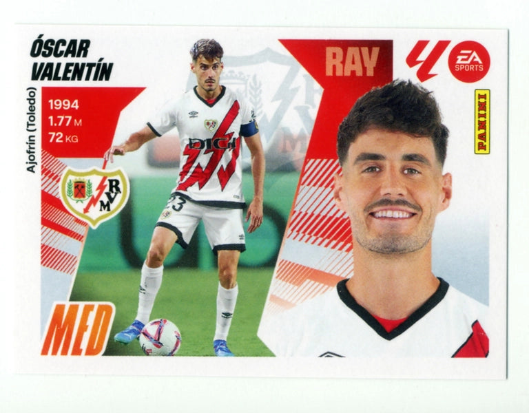 Óscar Valentín - Rayo Vallecano - Panini Liga Este  - 2025 - 2026 - #012 - Básico