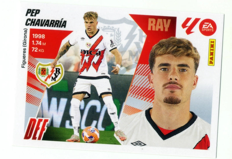 Pep Chavarría - Rayo Vallecano - Panini Liga Este  - 2025 - 2026 - #010 - Básico