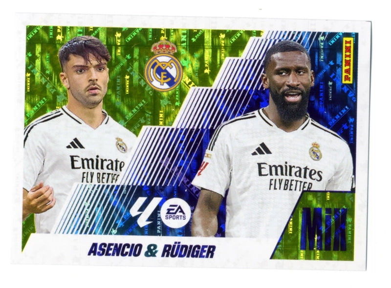Asencio / Rüdiger - Real Madrid  - Panini Liga Este  - 2025 - 2026 - #003 - Mix
