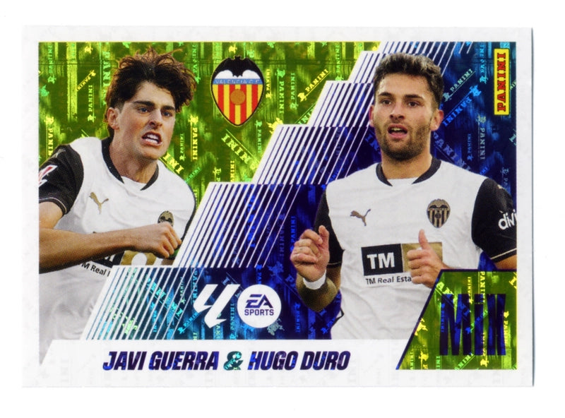 Javi Guerra / Hugo Duro - Valencia CF - Panini Liga Este  - 2025 - 2026 - #014 - Mix