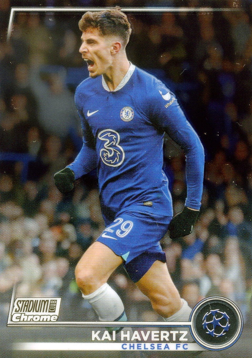 Cromo Trading Card Fútbol-Kai Havertz-Chelsea FC-Topps Stadium Club Uefa Chrome 2022-2023-#029-Básico Parallel