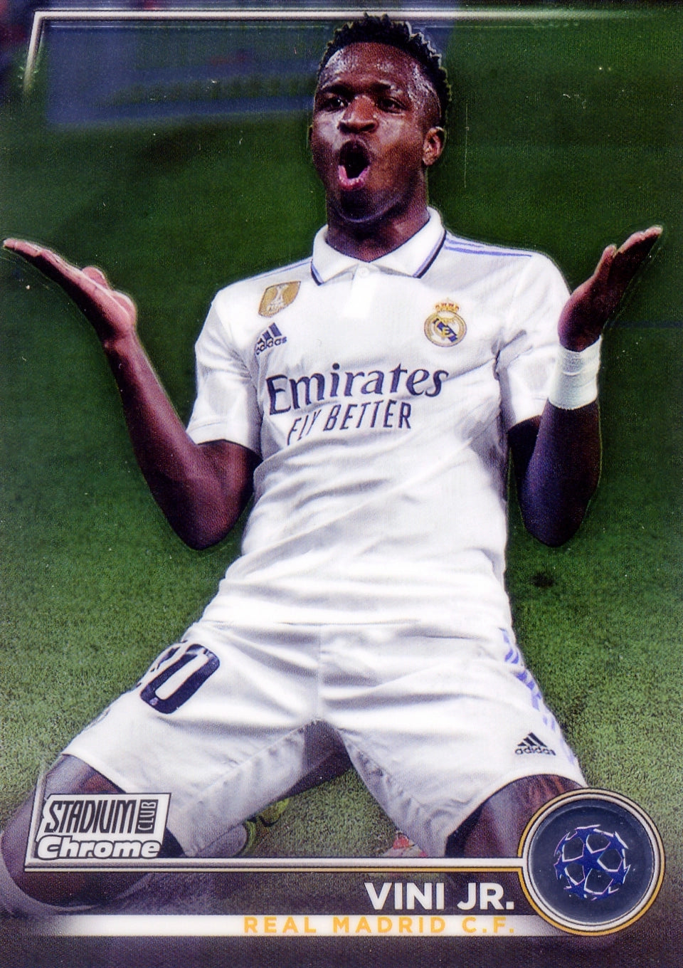 Cromo Trading Card Fútbol-Vini Jr.-Real Madrid CF-Topps Stadium Club Uefa Chrome 2022-2023-#051-Básico Parallel