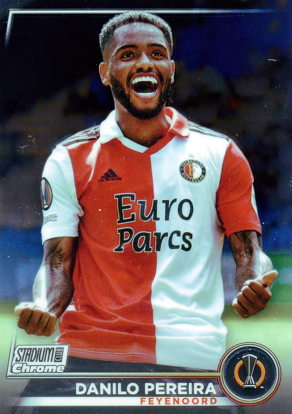 Cromo Trading Card Fútbol-Danilo Pereira-Feyenoord-Topps Stadium Club Uefa Chrome 2022-2023-#057-Básico Parallel