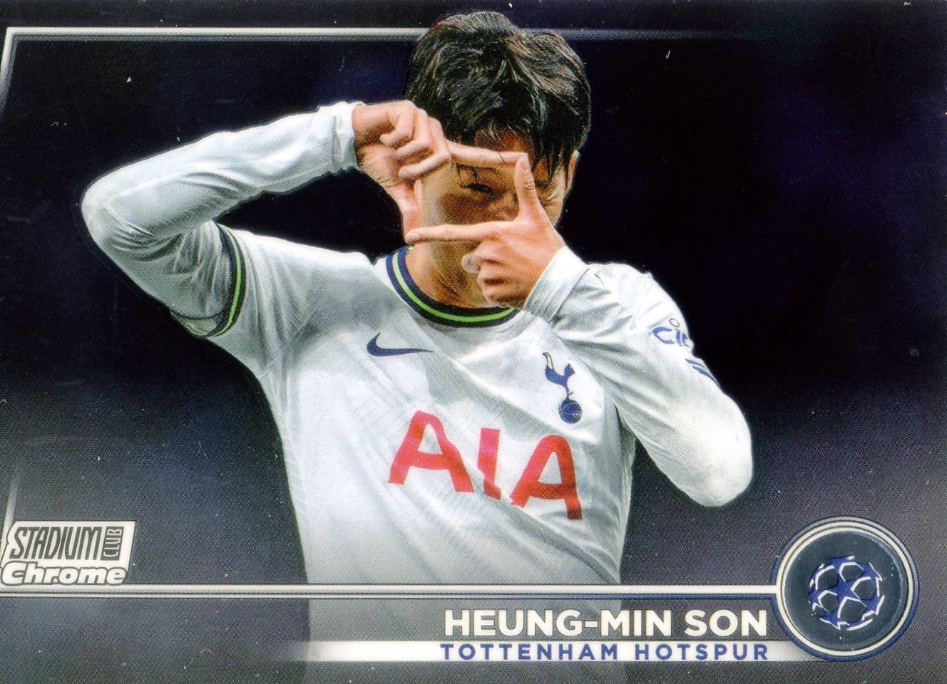Cromo Trading Card Fútbol-Heung-Min Son-Tottenham Hotspur-Topps Stadium Club Uefa Chrome 2022-2023-#061-Básico Parallel