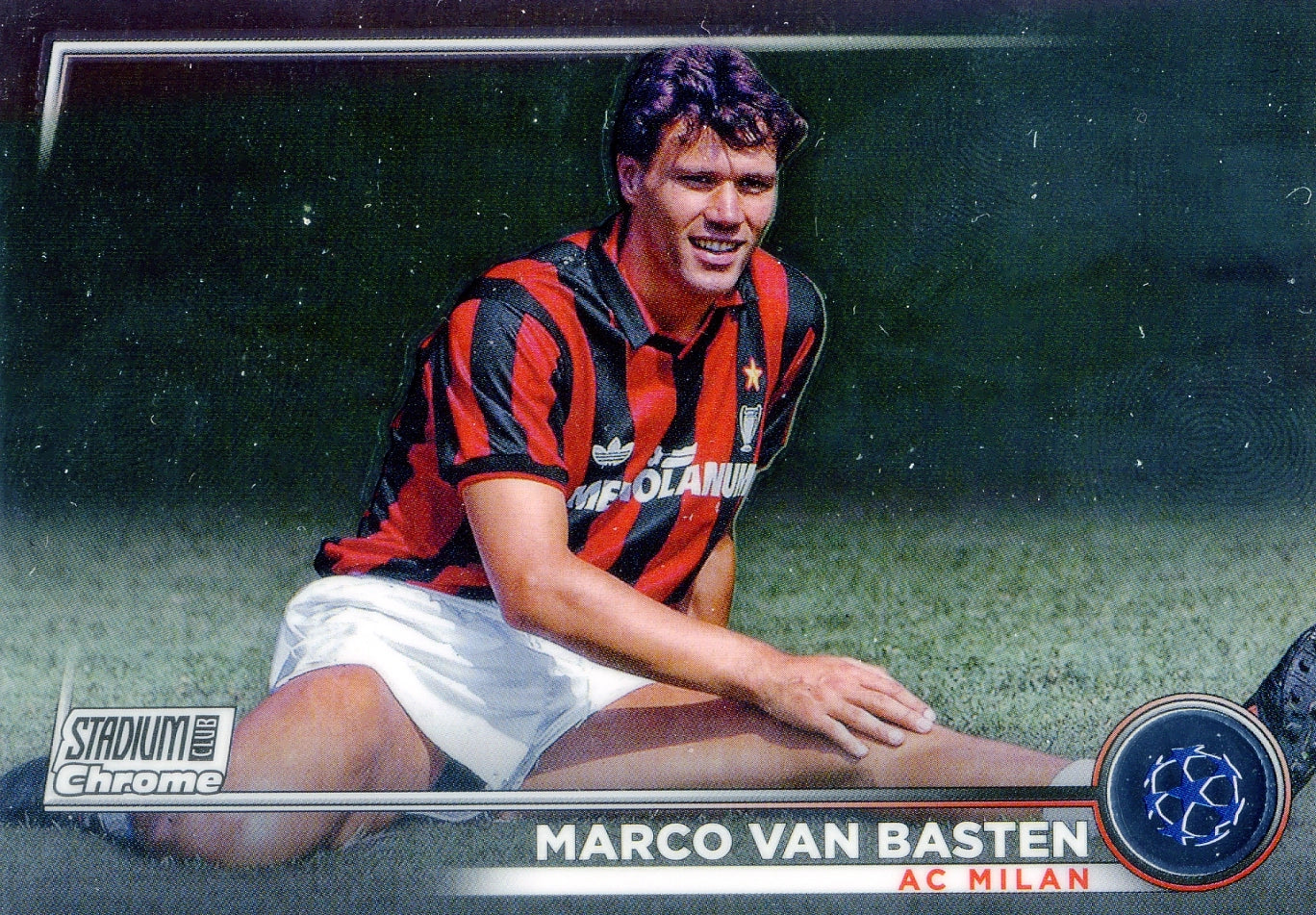 Cromo Trading Card Fútbol-Marco van Basten-AC Milan-Topps Stadium Club Uefa Chrome 2022-2023-#064-Básico Parallel