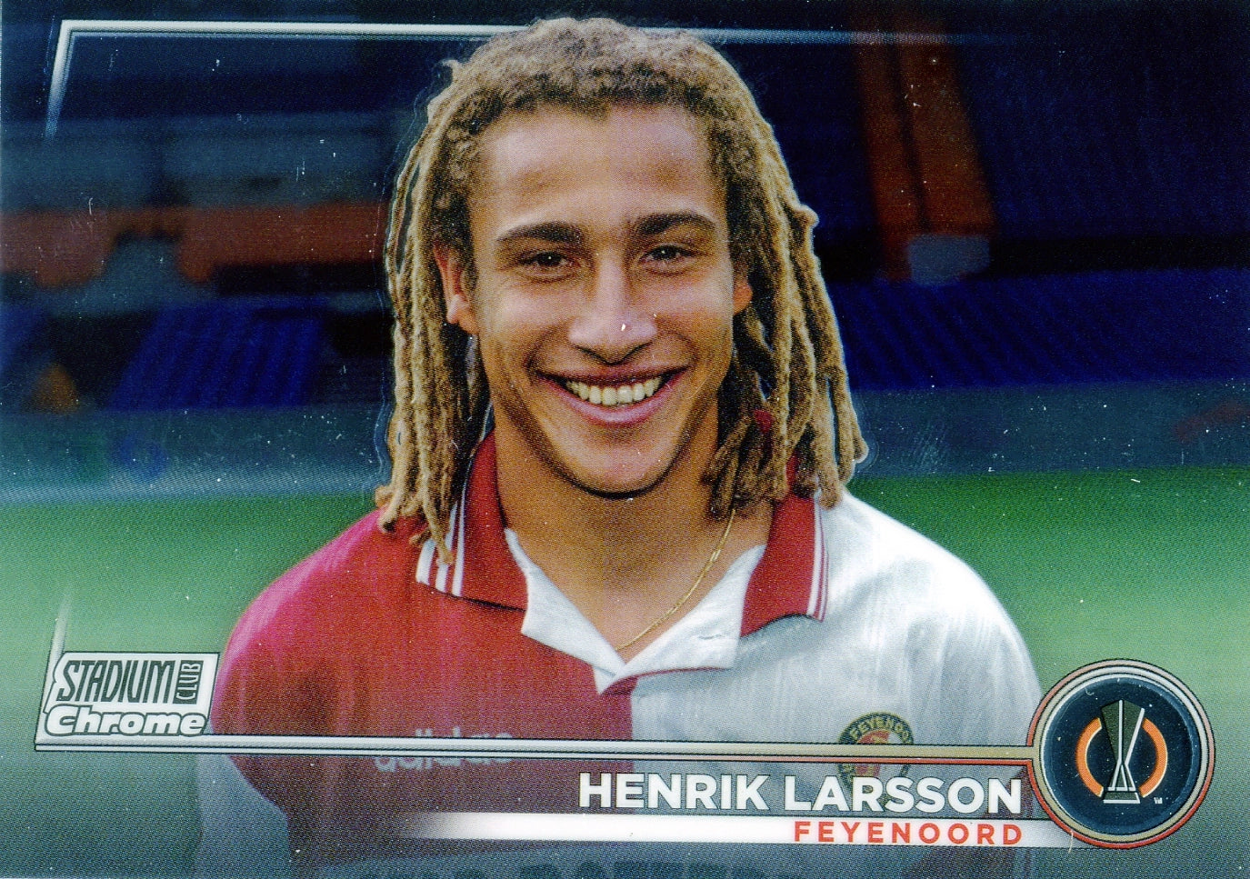 Cromo Trading Card Fútbol-Henrik Larsson-Feyenoord-Topps Stadium Club Uefa Chrome 2022-2023-#066-Básico Parallel