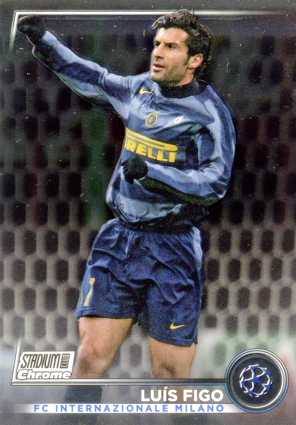 Cromo Trading Card Fútbol-Luís Figo-FC Internazionale Milano-Topps Stadium Club Uefa Chrome 2022-2023-#077-Básico Parallel
