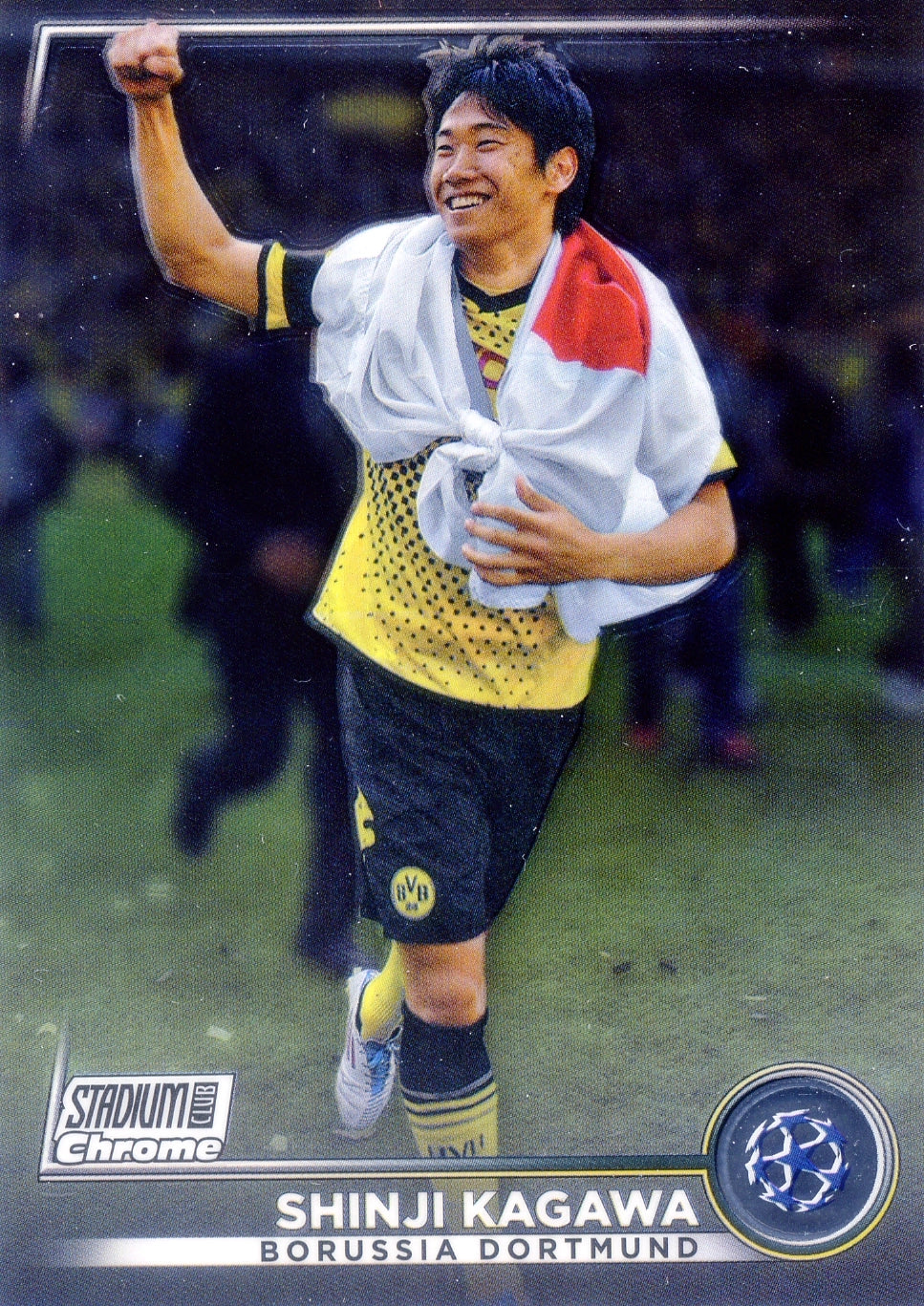 Cromo Trading Card Fútbol-Shinji Kagawa-Borussia Dortmund-Topps Stadium Club Uefa Chrome 2022-2023-#078-Básico Parallel