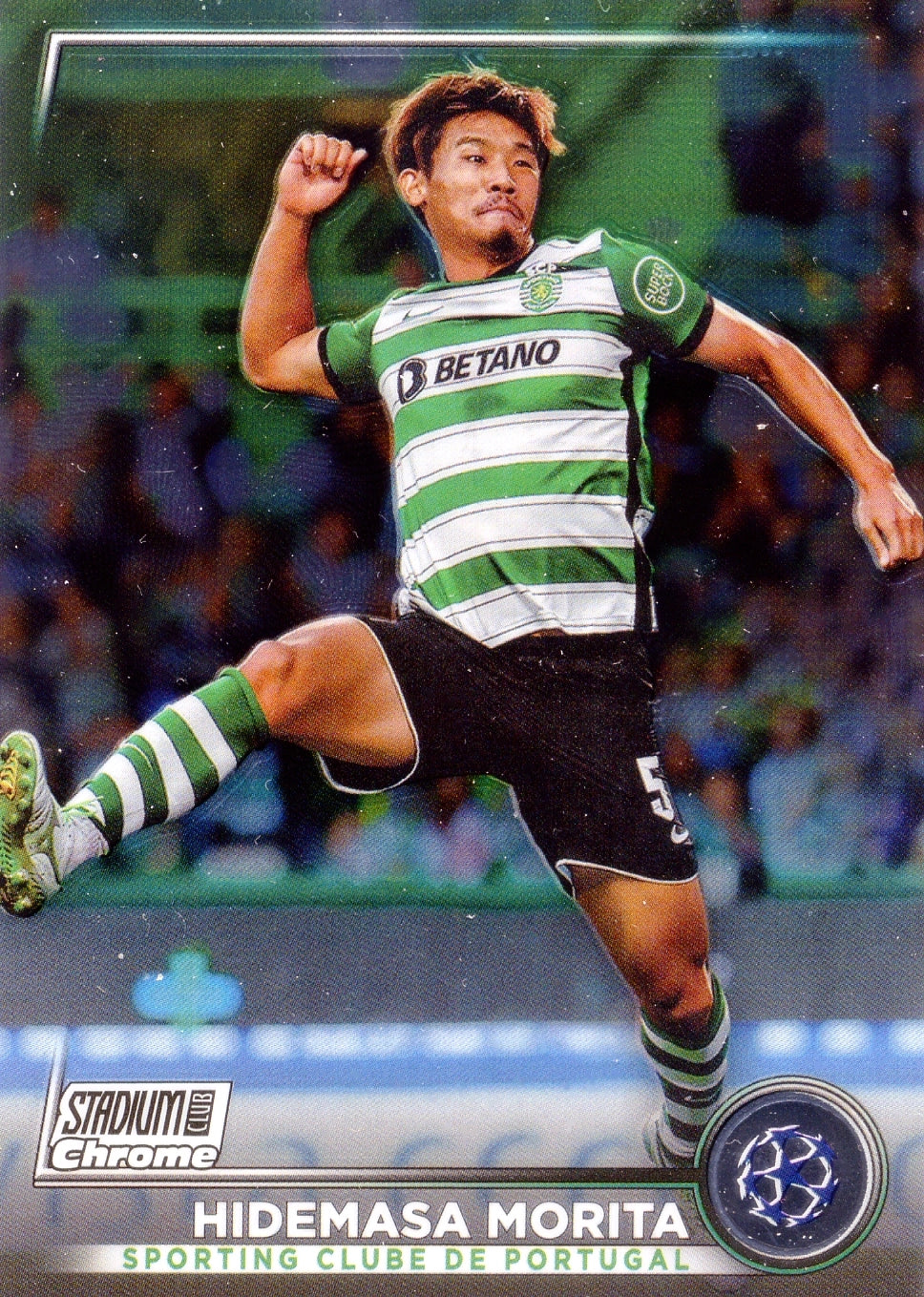 Cromo Trading Card Fútbol-Hidemasa Morita-Sporting Clube de Portugal-Topps Stadium Club Uefa Chrome 2022-2023-#082-Básico Parallel
