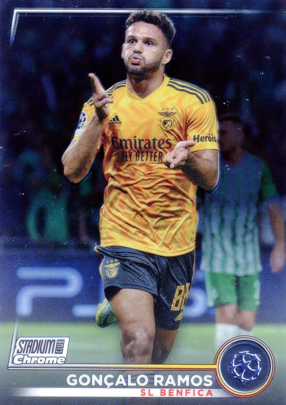 Cromo Trading Card Fútbol-Gonçalo Ramos-SL Benfica-Topps Stadium Club Uefa Chrome 2022-2023-#097-Básico Parallel