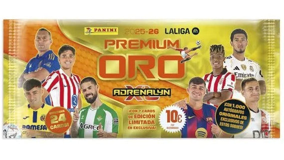 Adrenalyn XL LaLiga EA Sports 2025/26 - Sobre Premium ORO - Colección Oficial Panini