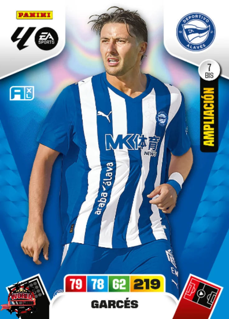 #007 Bis | Adrenalyn XL | La Liga | 2025-2026 | Garcés  | Deportivo Alavés | Ampliacion