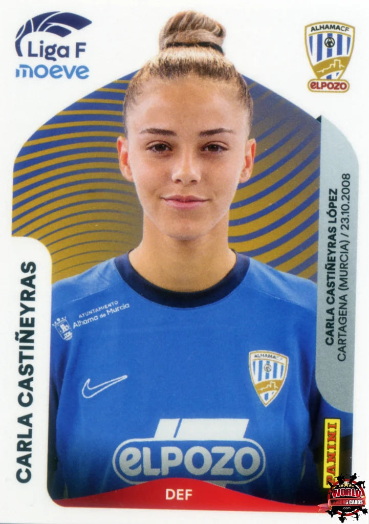 Cromo Trading Card Fútbol-Carla Castiñeyras-Alhama CF. El Pozo-Panini Liga F Moeve 2025-2026-8 B -Basico