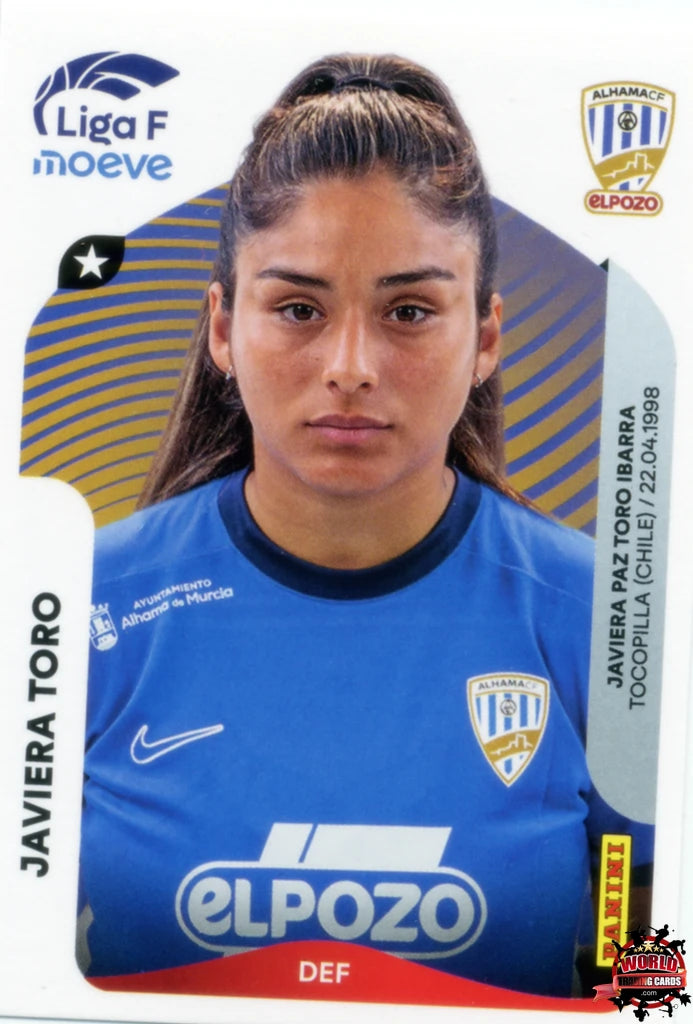 Cromo Trading Card Fútbol-Javiera Toro-Alhama CF. El Pozo-Panini Liga F Moeve 2025-2026-12-Basico