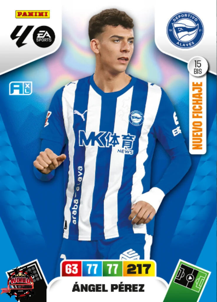 #015 Bis | Adrenalyn XL | La Liga | 2025-2026 | Ángel Pérez  | Deportivo Alavés | Nuevo Fichaje