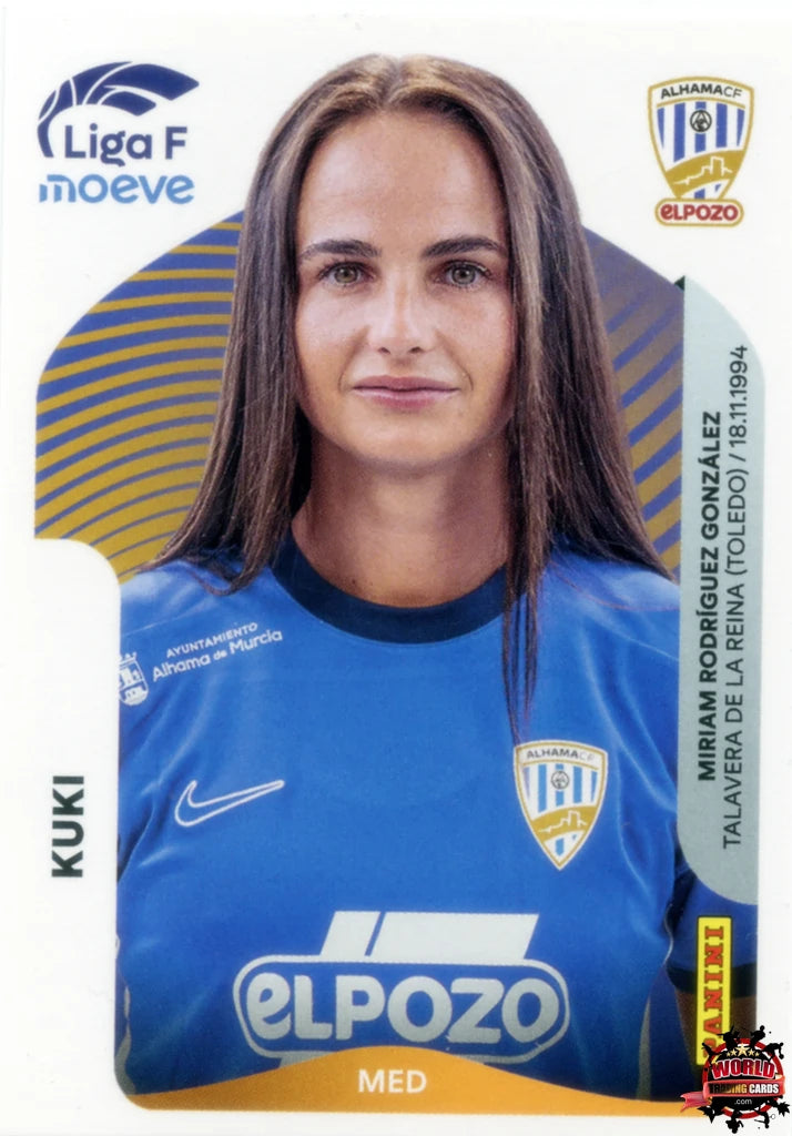 Cromo Trading Card Fútbol-Kuki-Alhama CF. El Pozo-Panini Liga F Moeve 2025-2026-16 A -Basico