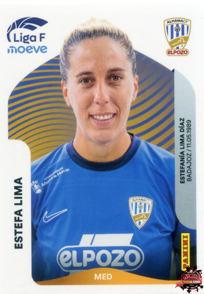 Cromo Trading Card Fútbol-Estefa Lima-Alhama CF. El Pozo-Panini Liga F Moeve 2025-2026-16 B -Basico