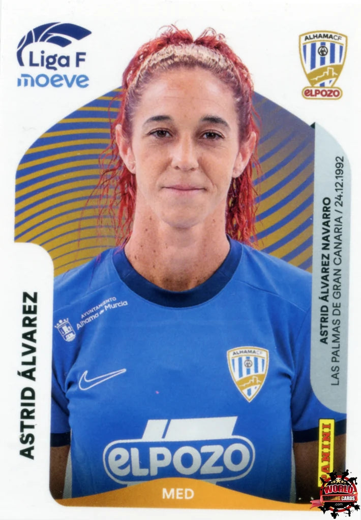 Cromo Trading Card Fútbol-Astrid Álvarez-Alhama CF. El Pozo-Panini Liga F Moeve 2025-2026-17-Basico