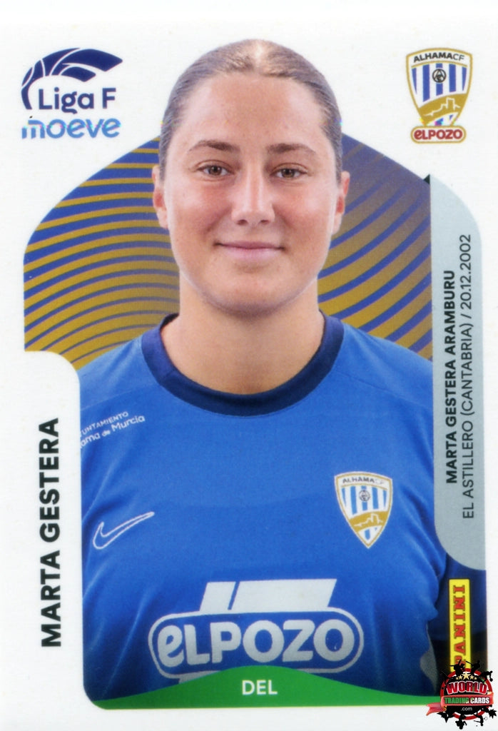 Cromo Trading Card Fútbol-Marta Gestera-Alhama CF. El Pozo-Panini Liga F Moeve 2025-2026-19 B -Basico
