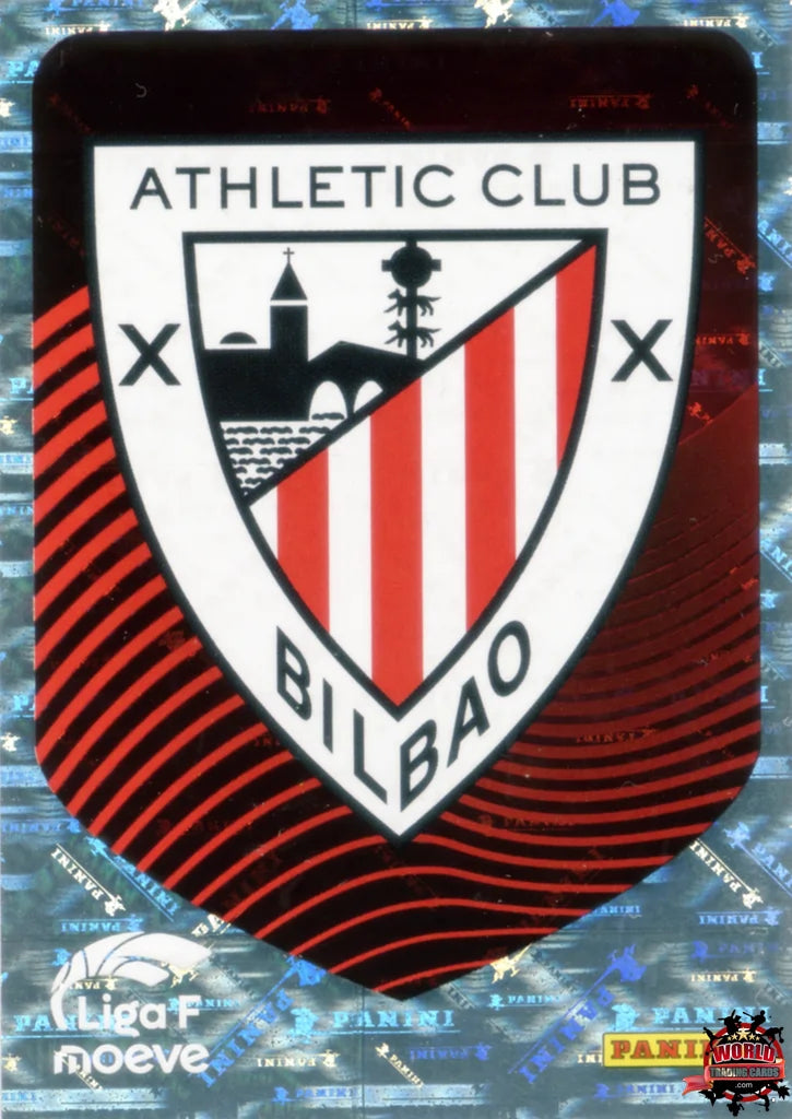 Cromo Trading Card Fútbol-Escudo Athletic Club-Athletic Club-Panini Liga F Moeve 2025-2026-22-Brillante
